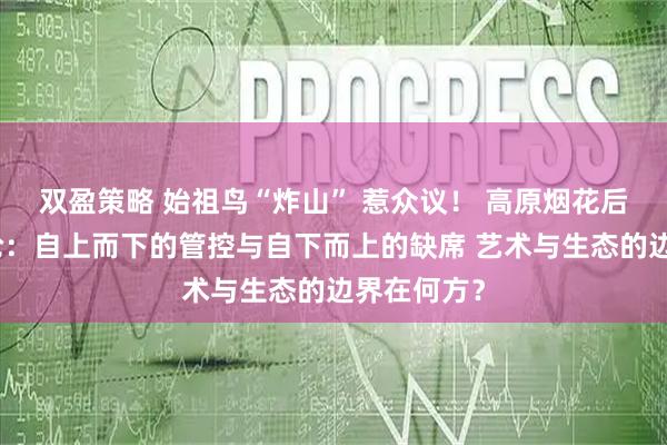 双盈策略 始祖鸟“炸山” 惹众议！ 高原烟花后的治理悖论：自上而下的管控与自下而上的缺席 艺术与生态的边界在何方？